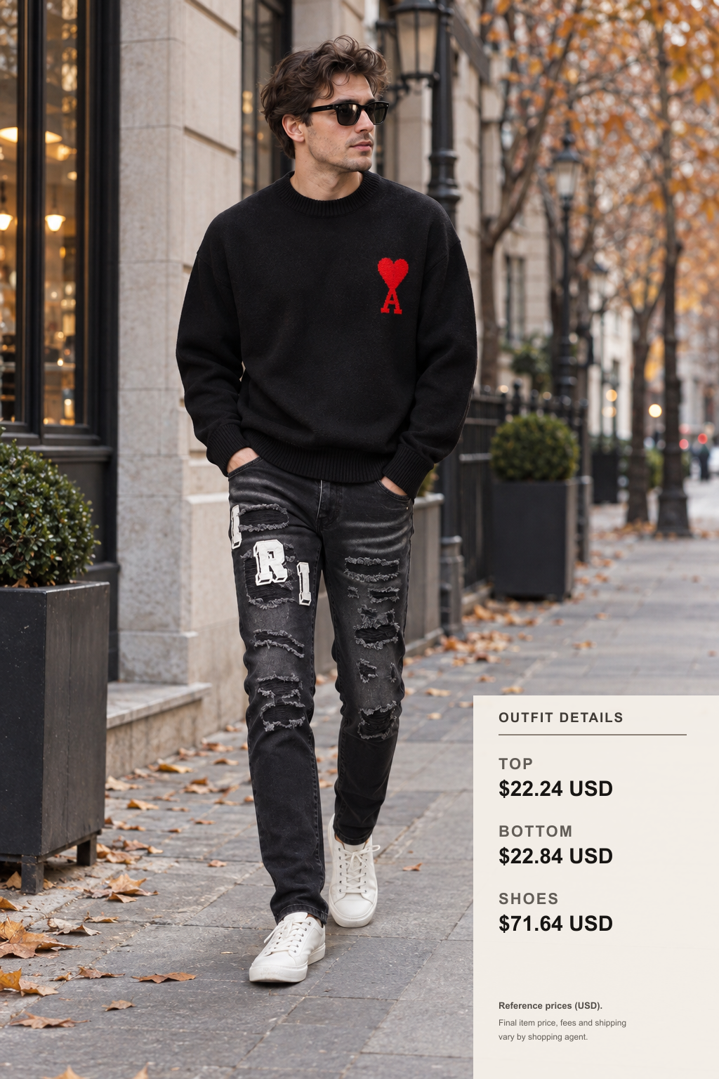 Ami Paris Knitwear for Winter Weekends outfit 1 full-body street style for fashionreps