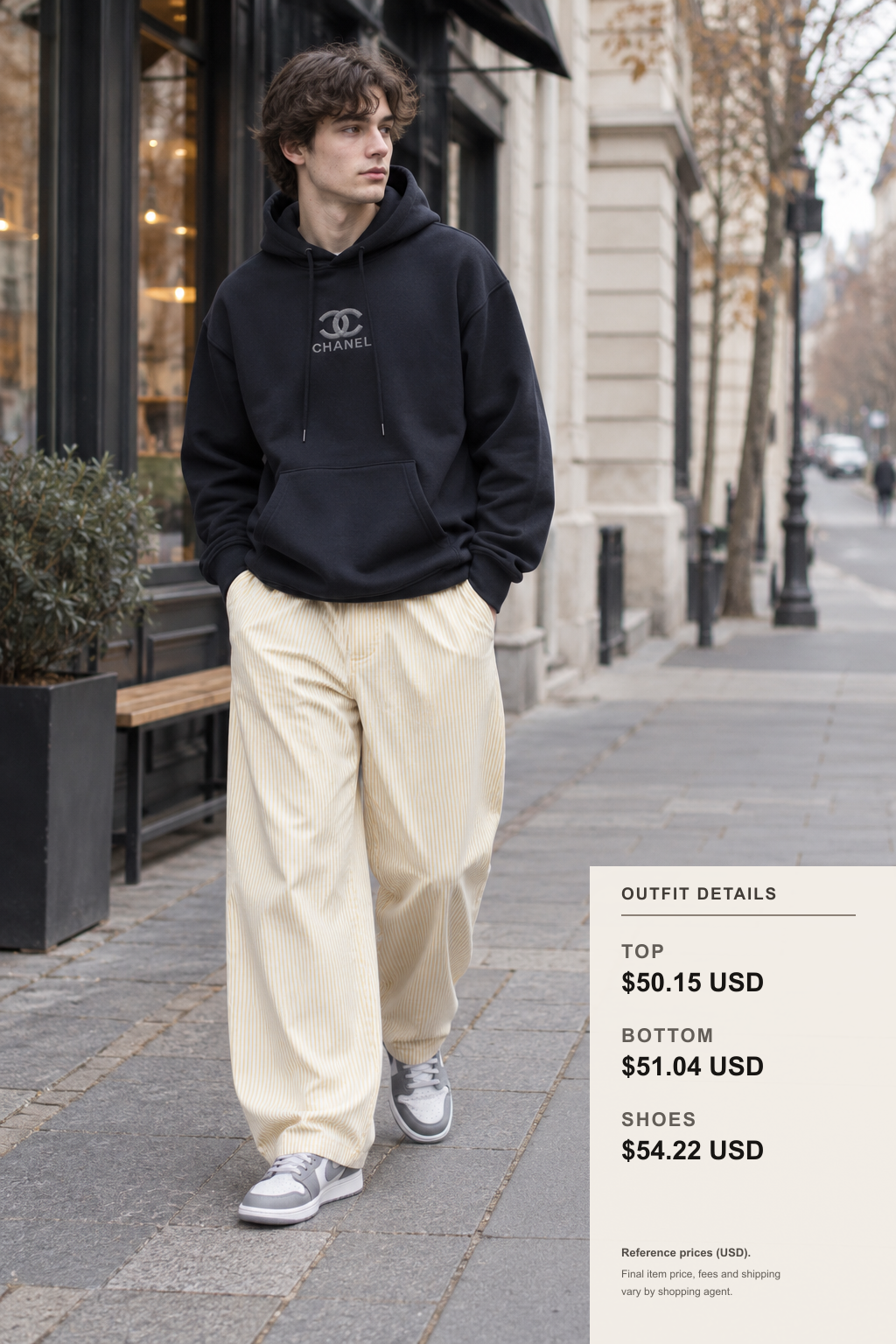 Nike Hoodie and Wide-Leg Pants for Better Proportions outfit 1 full-body street style for kakobuy