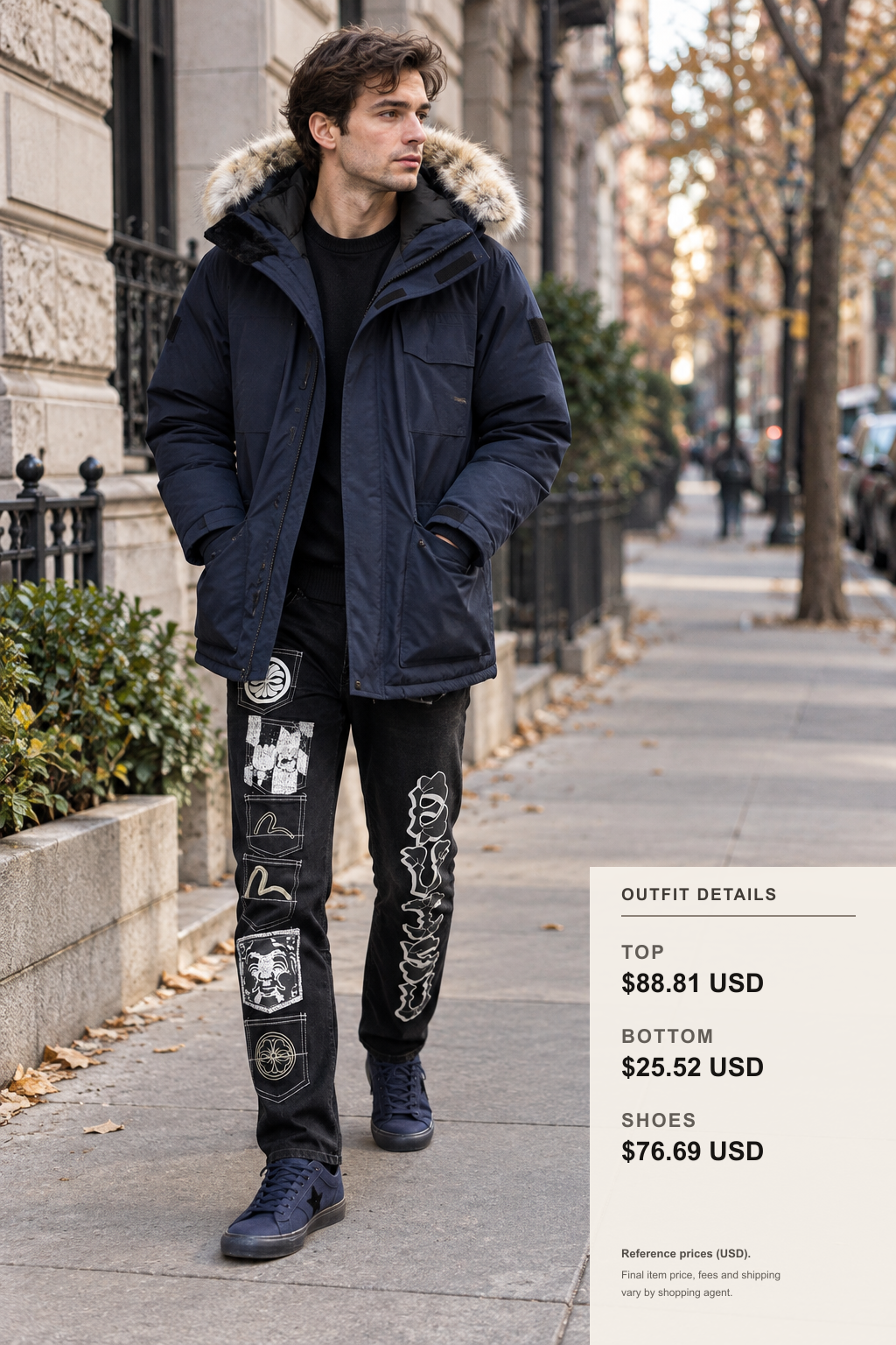 Canada Goose: 3 Fall-Winter Layering Plans outfit 1 full-body street style for fashionreps