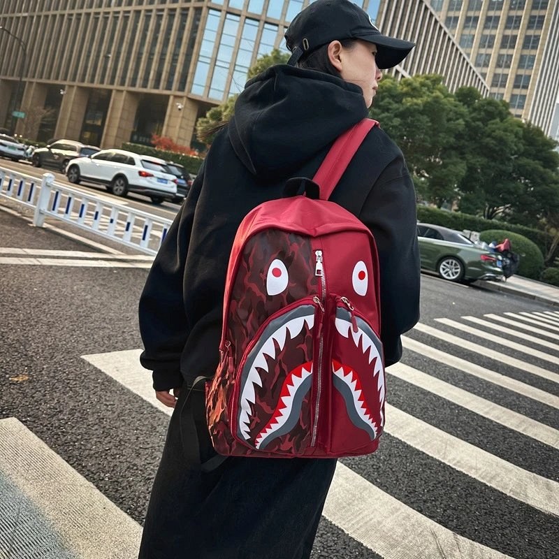 BAPE Black Print Backpack Review: A Soft Oxford-Cloth Bag With an Unresolved Compartment Conflict