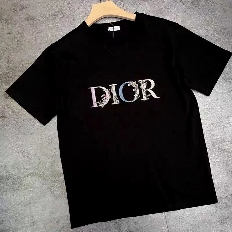 Dior Black Distressed-Letter Tee Review: 196 g on the Bench, and Why the 1–3 cm Tolerance Decides Your Size