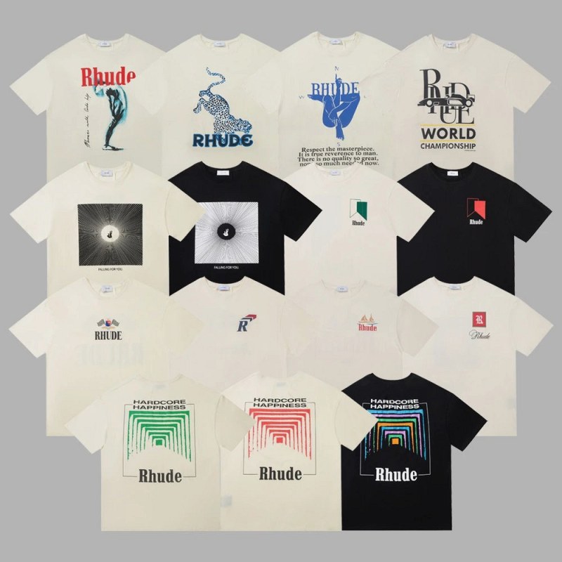 Rhude Multicolor T-Shirt Collection Review: No Size Chart, Just a 1–3 cm Tolerance