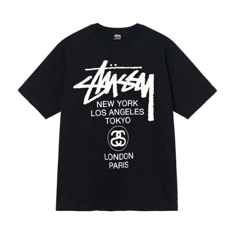Stussy Letter-Print Black Tee Review: 250–300 gsm Cotton, Bench-Tested